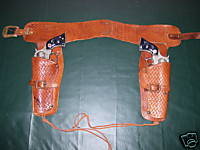 Cap Gun Wells Fargo Double Holster /Hubley Cap Guns